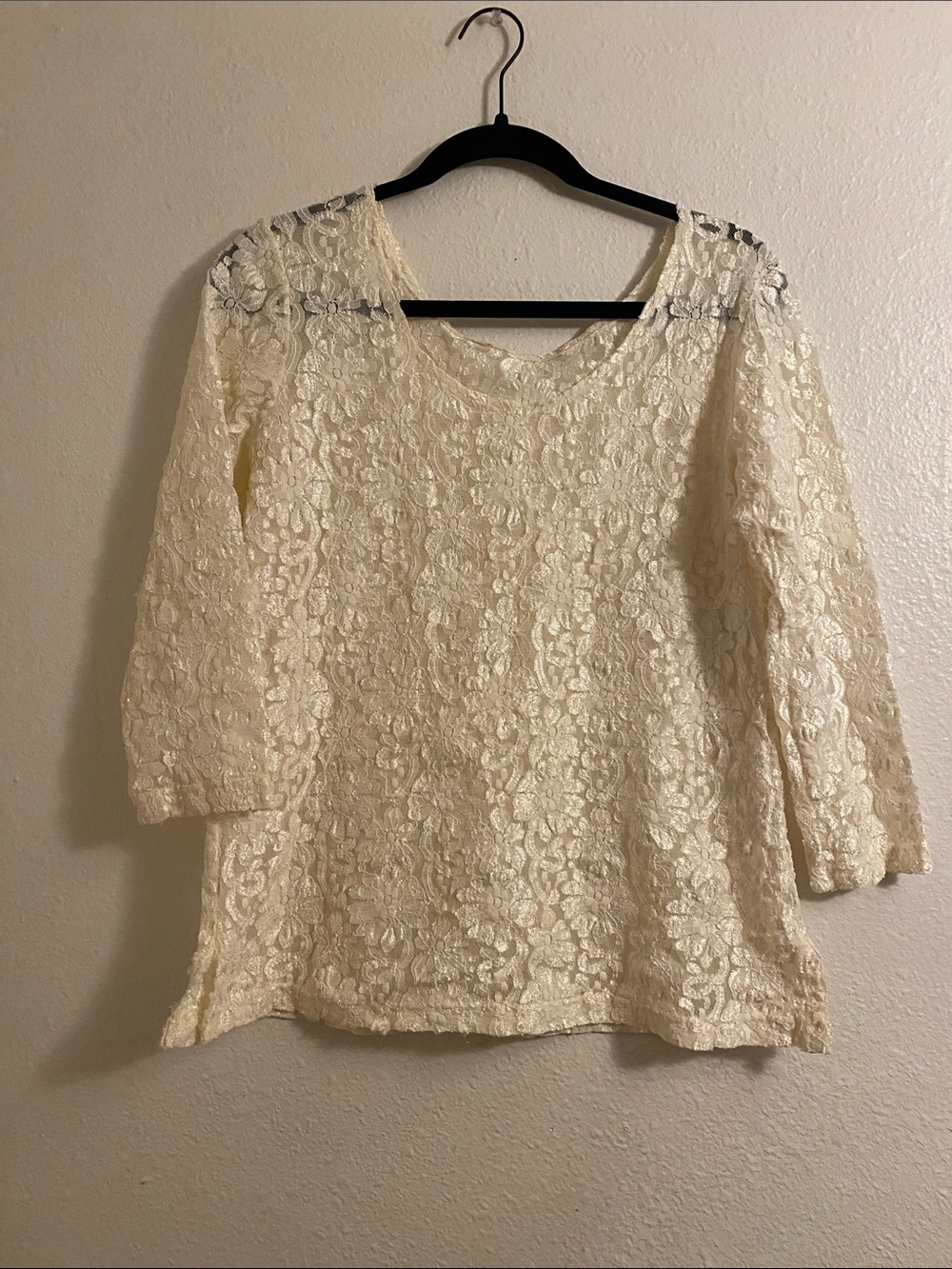 Lace Scoop Neck Top